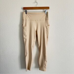 Fabletics Pure Luxe Cream Colored Women's Leggings Large